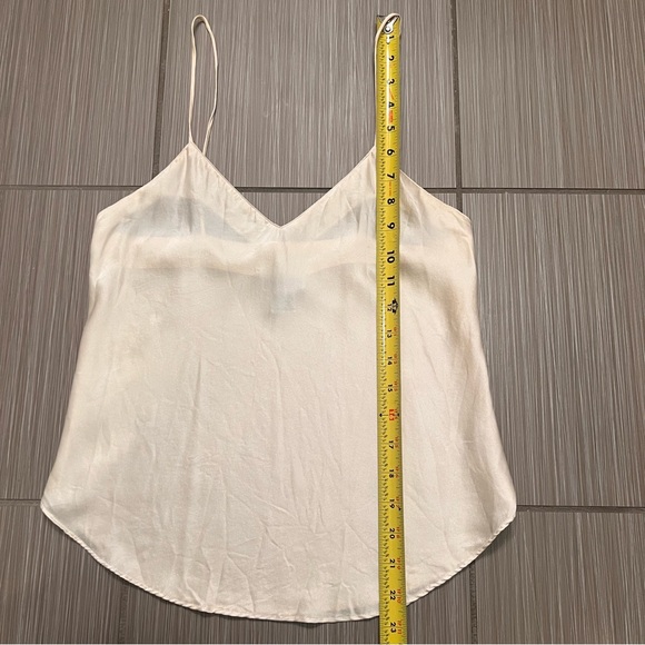 Vintage Saks Fifth Avenue silk cami camisole cream off white lingerie - Picture 6 of 9